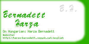 bernadett harza business card